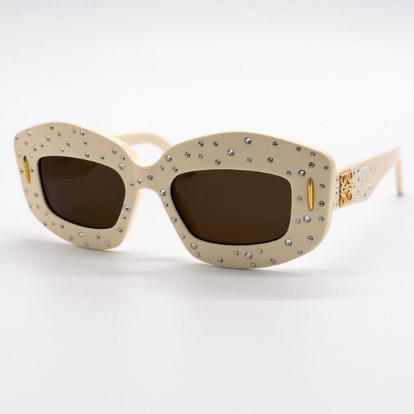 NEW LOEWE SUNGLASSES LW4114IS 25E IVORY WOMEN EYEWEAR main image 12